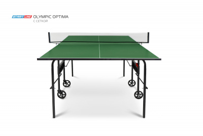Стол теннисный Olympic Optima Зелёный с сеткой